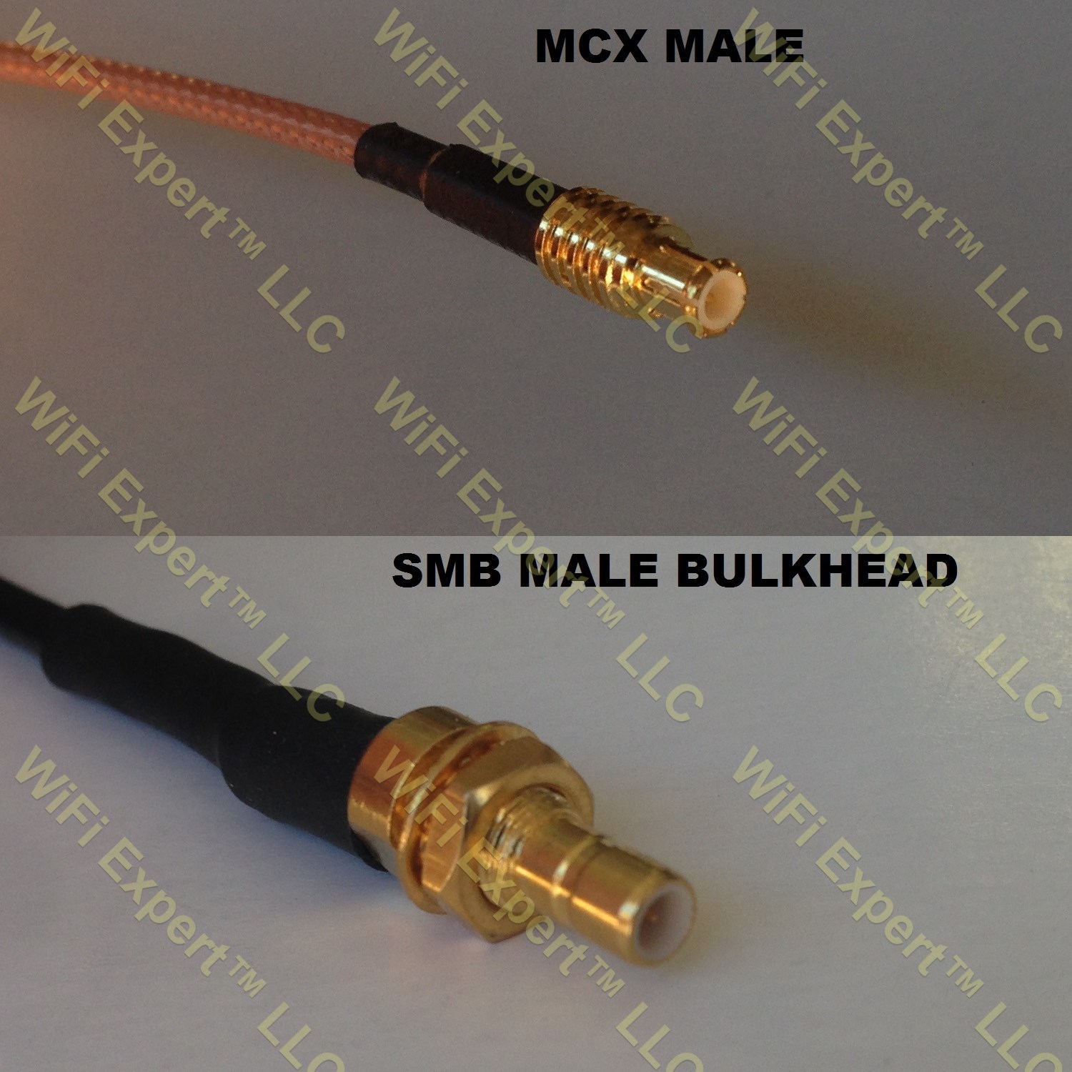 RG316 MCX MALE To SMB MALE BULKHEAD Coaxial RF Pigtail Cable RF