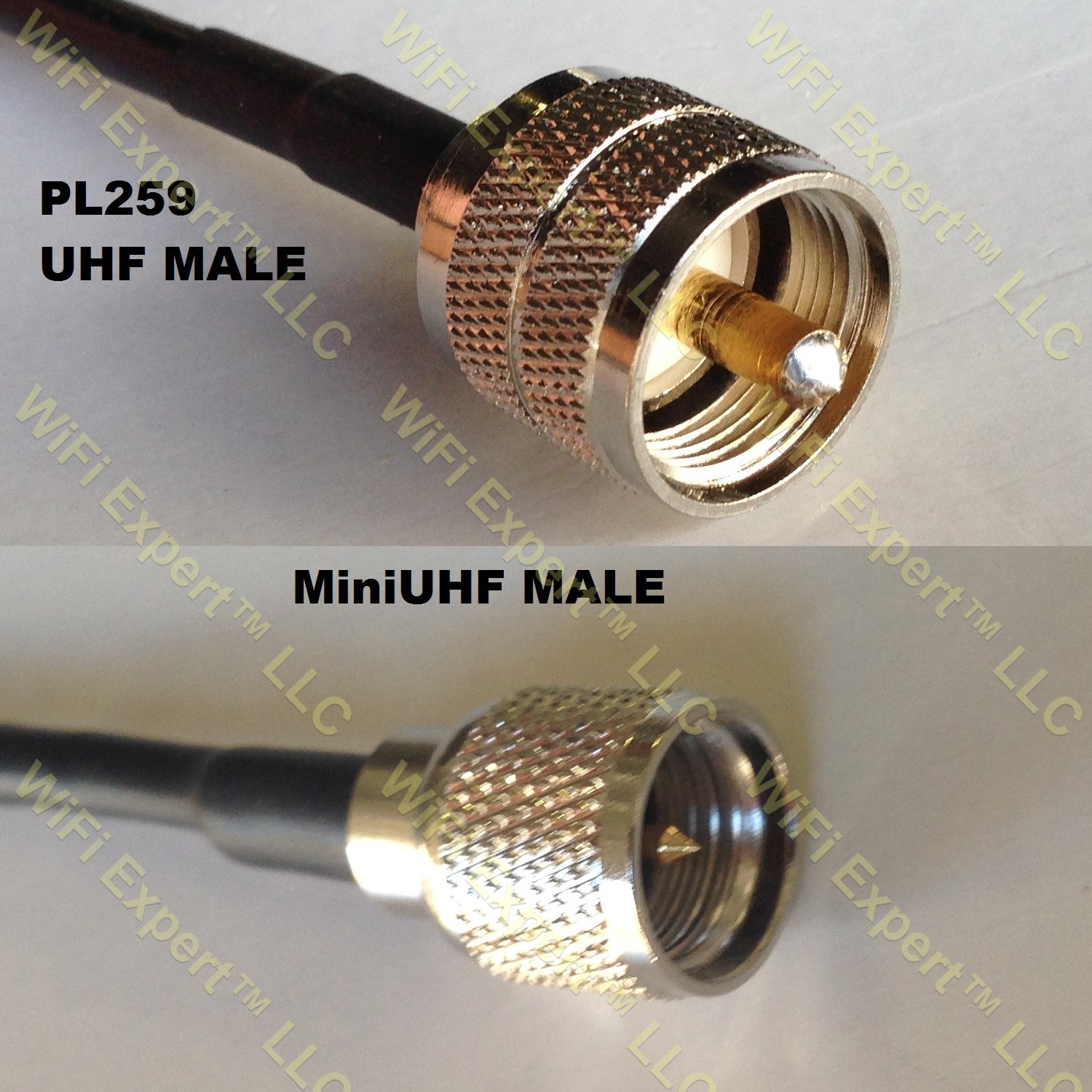 Rg Pl Uhf Male To Mini Uhf Male Coaxial Rf Pigtail Cable Rf