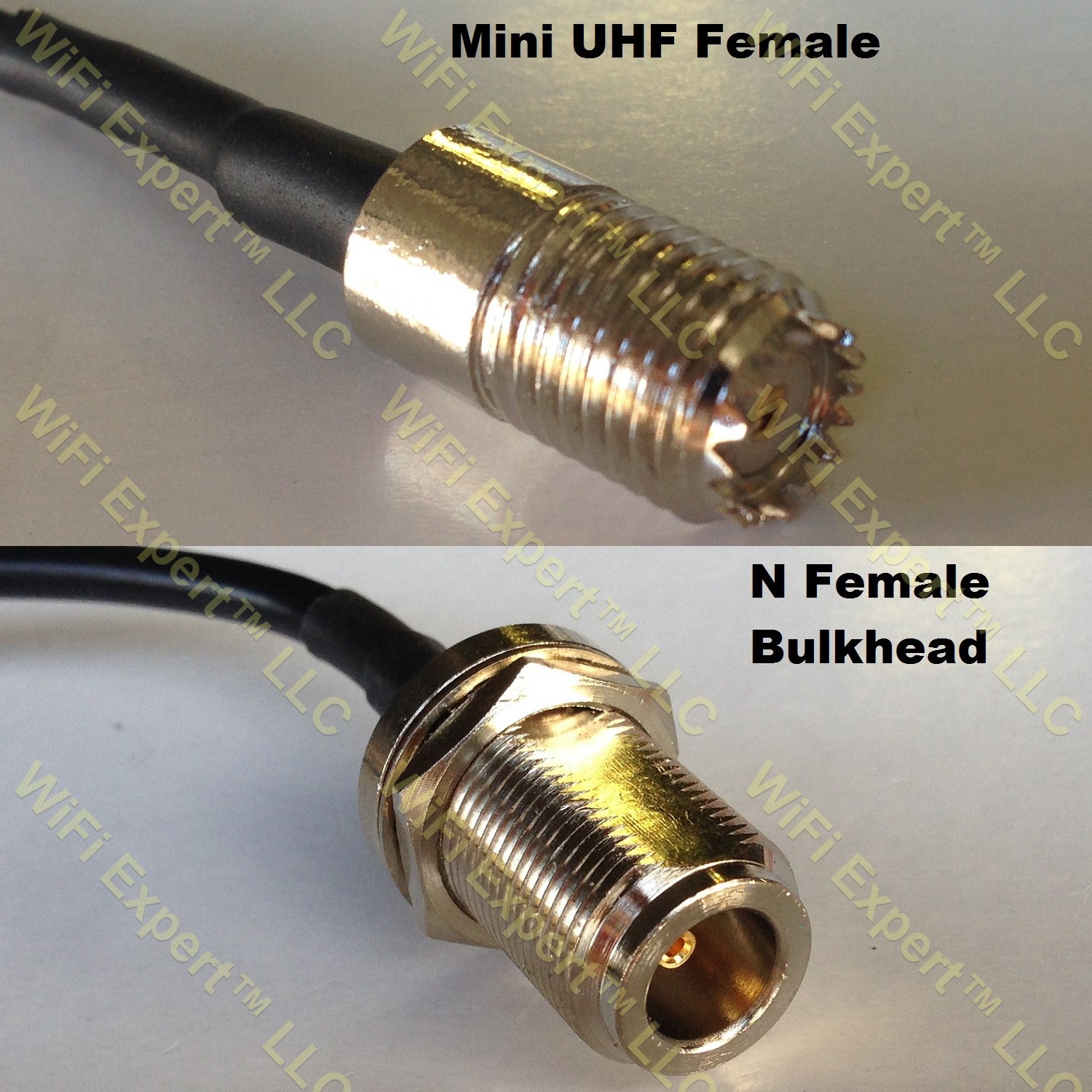 Rg Mini Uhf Female To N Female Bulkhead Coaxial Rf Pigtail Cable Rf