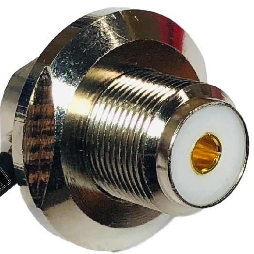 UHF Female Angle Bulkhead