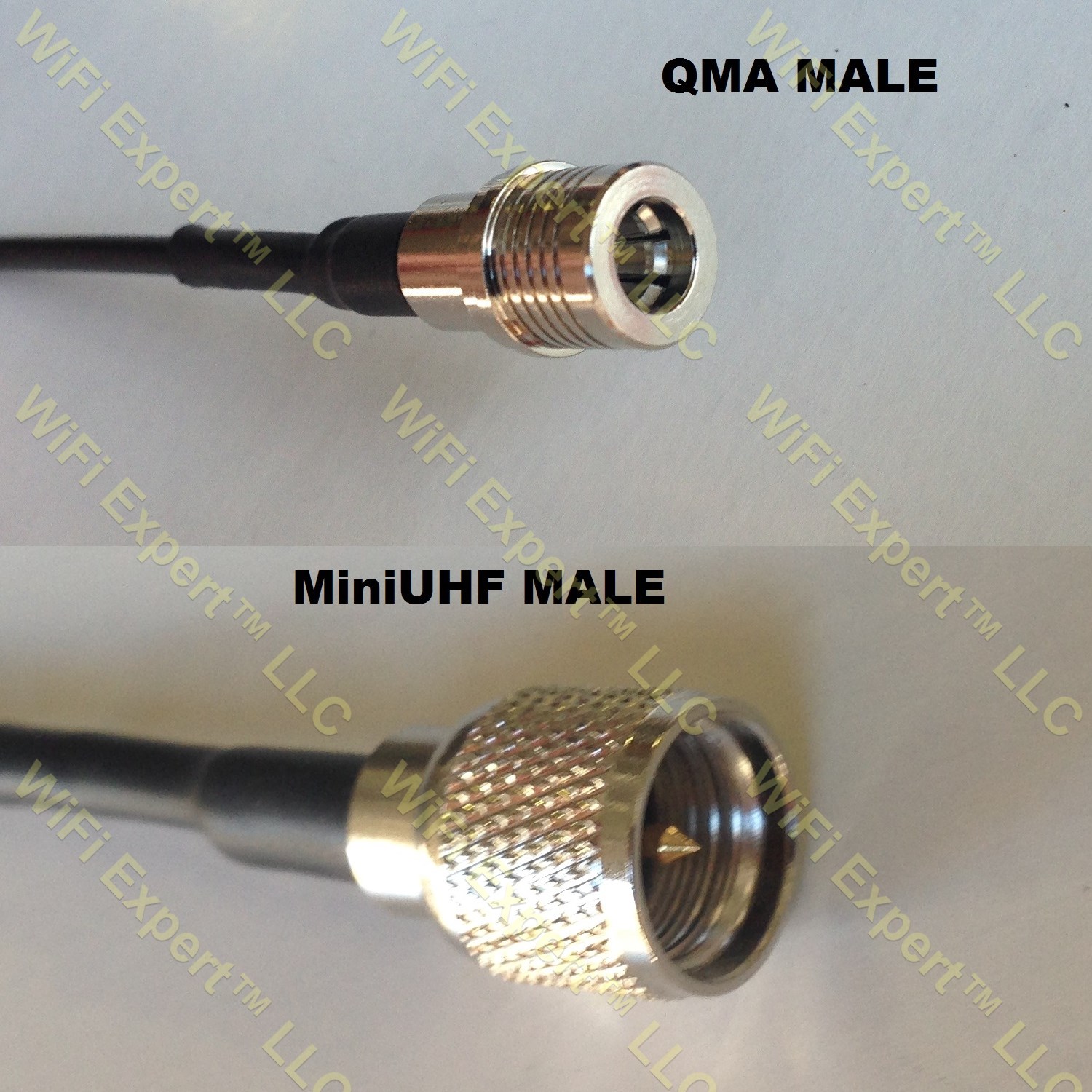 RG142 QMA MALE to MINI UHF MALE Coaxial RF Pigtail Cable – RF Coaxial ...