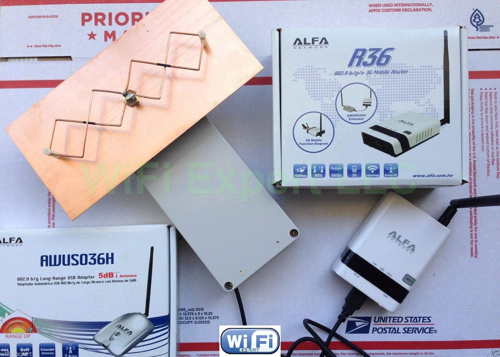 alias recept vliegtuig WiFi Antenna ALFA R36 + G OUTDOOR 8M Double Biquad Long Range GET FREE  INTERNET – RF Coaxial Cables, Adapters, Connectors, Antennas, router mod  kits, ham radio products, Alfa and cellphone boosters